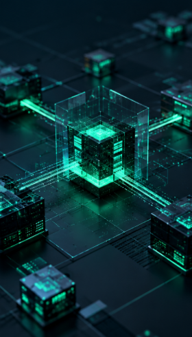 Holographic secure infrastructure core connected to distributed systems